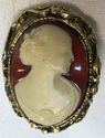 Fabulous Ornate Vintage Cameo  Brooch Costume Jewe