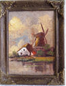 Gorgeous Old Dutch Original Oil Painting Landscape