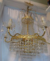 Absolutely GORGEOUS Vintage Gold Brass Chandelier 