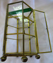 Vintage Glass Mirror Curio Cabinet Brass Cabinet J