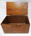 Vintage Primitive Box Storage Tiger Wood Veneer Tr