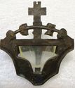 Antique Holy Water Font Catholic Bronzed Religious