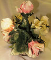 Cute Vintage Italian Capodimonte Rose Flowers Bask