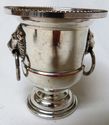 Gorgeous Italian Silver Plate Ringed Lions Head Ur