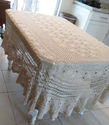 Antique Vintage Handmade Crocheted Bedspread Table