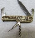 Vintage German StagHorn Folding Pocket Knife Hunti