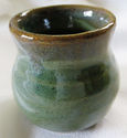 Gorgeous Miniature Stoneware Vase un-signed Hand C