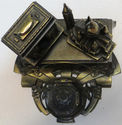 Gorgeous Antique French Inkwell w Paris Arch De Tr