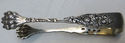 Gorgeous Ornate Dutch Silver Sugar Cube Tongs Fork