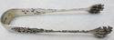 Gorgeous Ornate Dutch Silver Sugar Cube Tongs Fork