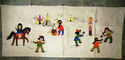 Cute Vintage Applique Tapestry Wall Hanging Native