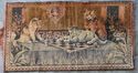 Romantic Italian Tapestry Goblin Cats Playing Ches