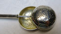 Awesome Vintage Silver Tea Strainer Press system 