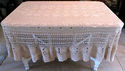 Antique Vintage Handmade Crocheted Bedspread Table