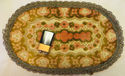 Vintage Italian Gold Brocade Doily Doiley Rug Tabl