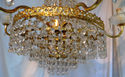 Absolutely GORGEOUS Vintage Gold Brass Chandelier 