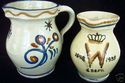 Vintage Signed Gouda Holland Deco pottery Art 2 pi