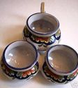 Antique Condiment Set Salt Oil Quimper VERLINGUE B