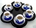 Vintage old Delft Holland Blue Miniature Tea set T