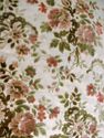 Large Ornate Vintage Italian Pink Roses Brocade Fa