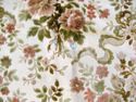 Large Ornate Vintage Italian Pink Roses Brocade Fa