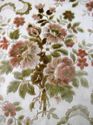 Large Ornate Vintage Italian Pink Roses Brocade Fa