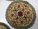 Lot of 5 Vintage Italian Gold Brocade Doily Stunni