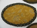 Lot of 5 Vintage Italian Gold Brocade Doily Stunni