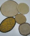 Lot of 5 Vintage Italian Gold Brocade Doily Stunni