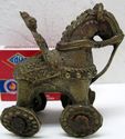 Asian Antique Bronze Figurine Pull Toy Horse Hand 