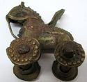 Asian Antique Bronze Figurine Pull Toy Horse Hand 