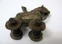 Asian Antique Bronze Figurine Pull Toy Horse Hand 