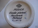 Modica Dutch Gouda Holland Pottery ashtray Flower 