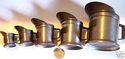 Scaling Set 5 Old Antique Pewter Measure Jugs Gill