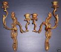 Antique Pair of Ormolu Bronze Louis XV Rococo Art 