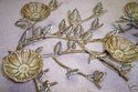 Shabby solid Wrought Iron Candelabras Branches & L