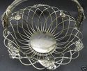 Vintage Godinger Silver Art Grape Fruit Basket w H