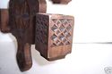 Antique Folk Tramp Art Chip Carved Wood Candle Lam