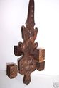 Antique Folk Tramp Art Chip Carved Wood Candle Lam