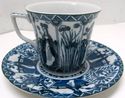 Antique 19th Century Blue White Thin Porcelain Tea