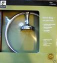 New Chrome Robe Hook & Towel Ring Bathroom Decor S