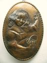 Antique Signed Hammered Copper Wall Plaque Arts Cr