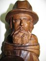 Vintage Hand Carved wood Art Sculpture Figure Old 