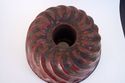 Antique Red Enamelware Graniteware Gray Mottted Vi