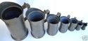 Set 7 Graduating Authentic Antique Pewter Measurin