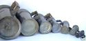 Set 7 Graduating Authentic Antique Pewter Measurin