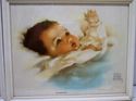 Vintage Baby Lithographic Prints Framed Bessie Pea