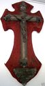 Fantastic Antique Crucifix w Holy Water Font Relig