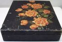 Antique Wood Box Old Shabby Vintage TOLE Painted R