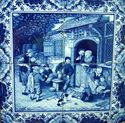 Superb Antique DELFT BLUE Wall Tiles Plaque Painti